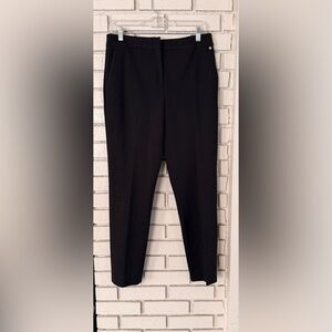 MaxMara Made in Italy Straight Leg Black Trouser SZ 10 Quiet Luxury Career Wear